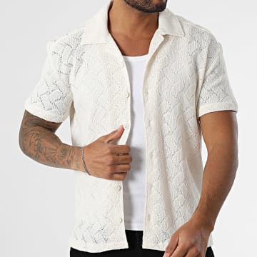 Classic Series - Chemise Manches Courtes Ajourée 036 Beige Clair