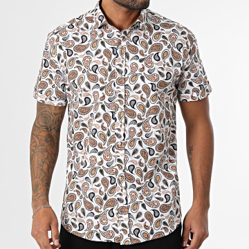 Classic Series - Camisa Manga Corta 002 Blanco Camelo Bandana