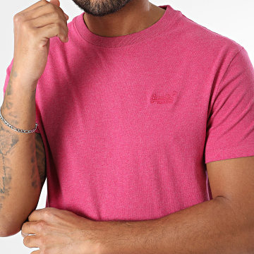 Superdry - Tee Shirt Essential Logo Embroidery M1011245A Rose Chiné