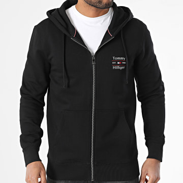 Tommy Hilfiger - Sweat Zippé Capuche Hilfiger Stack 9250 Noir