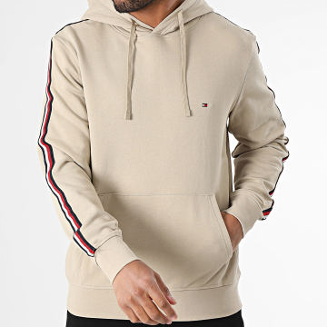 Tommy Hilfiger - Sweat Capuche A Bandes Global Stripe 8685 Beige