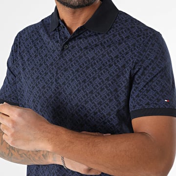 Tommy Hilfiger - Polo Manches Courtes Monogram 9218 Bleu Marine