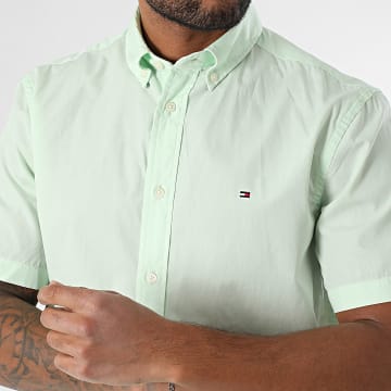 Tommy Hilfiger - Chemise Manches Courtes Flex Poplin Solid 7584 Vert Clair