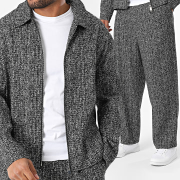 Uniplay - Ensemble Veste Zippée Et Pantalon 139 Noir Chiné