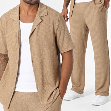 Uniplay - Ensemble Chemise Manches Courtes Et Pantalon 126 Camel