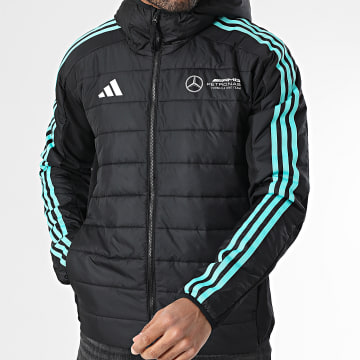 Adidas Sportswear - Doudoune Capuche A Bandes AMG Mercedes DNA JV5433 Noir