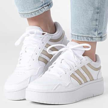 Adidas Sportswear - Baskets Femme Hoops 3.0 Bold W JI3457 Cloud White Cyber Metallic Aluminium