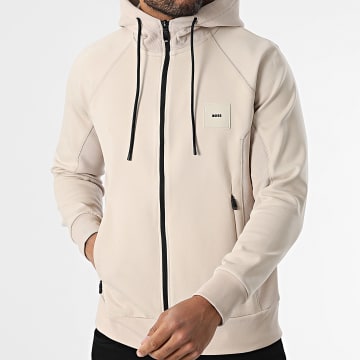 BOSS - Sweat Zippé Capuche Saggy Rib 50537204 Beige