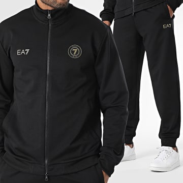EA7 Emporio Armani - Ensemble Veste Zippée Et Pantalon Jogging 7M000554-AF135260 Noir Doré