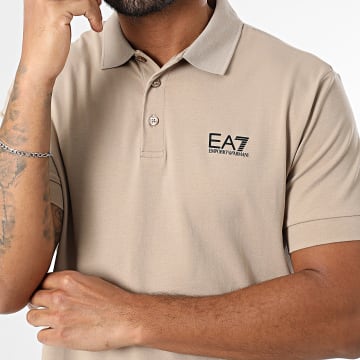 EA7 Emporio Armani - Polo Manches Courtes 8NPF14-PJVQZ Beige