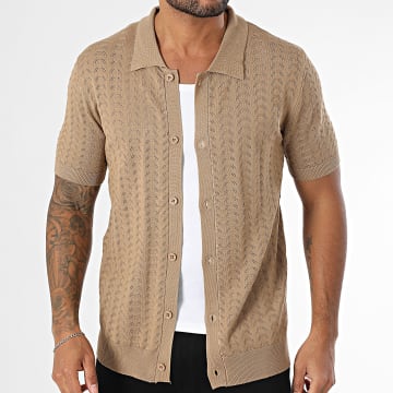 Frilivin - Camisa de manga corta 910 Marrón claro