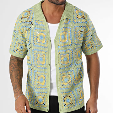 Frilivin - 111 Verde Azzurro Giallo Maglia a maniche corte