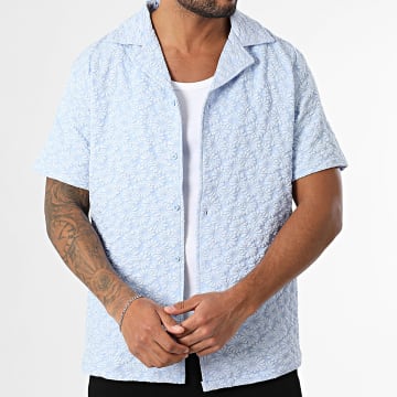 Frilivin - Camisa de manga curta G75 azul claro
