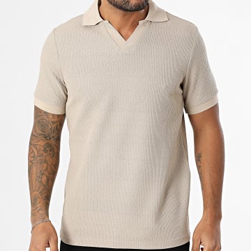 Frilivin - Polo de manga corta W63 Beige