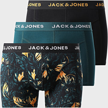 Jack And Jones - Tyler Zwart Groen Fles Boxer 3-Pack