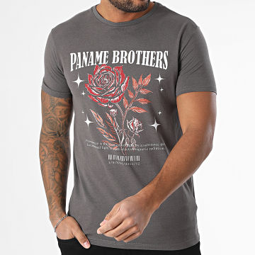 Paname Brothers - 112 Antraciet Grijs T-shirt