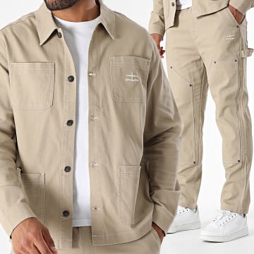 Project X Paris - Set aus Überhemd und Hose 2533149 2544149 Beige
