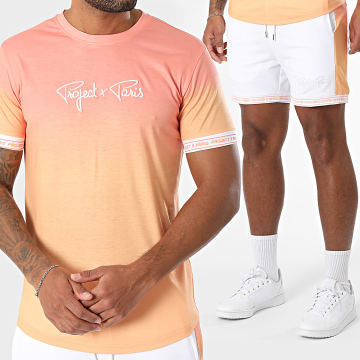Project X Paris - Maglietta e set da jogging 2410092 2440092 Bianco Salmone Arancione Gradiente