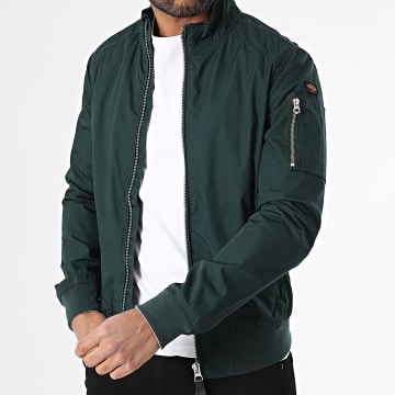 Schott NYC - Giacca Kenny con zip verde scuro