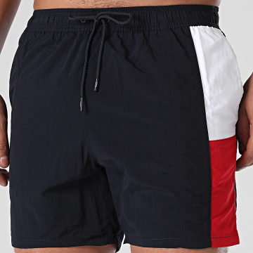 Tommy Hilfiger - Short De Bain Medium Drawstring 3483 Bleu Marine Blanc Rouge