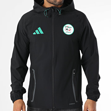 Adidas Sportswear - Giacca con zip e cappuccio della Federazione calcistica algerina JW7365 Nero