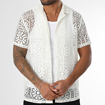 Frilivin - Chemise Manches Courtes Ajourée 080 Beige