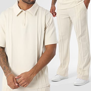 KZR - Ensemble Polo Manches Courtes Et Pantalon 190 Beige