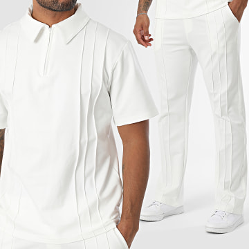 KZR - Ensemble Polo Manches Courtes Et Pantalon 190 Blanc