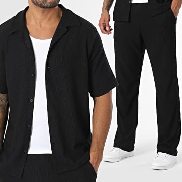 KZR - Ensemble Chemise Manches Courtes Et Pantalon 179 Noir