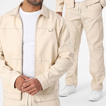KZR - Ensemble Veste Zippée Et Pantalon 175 Beige