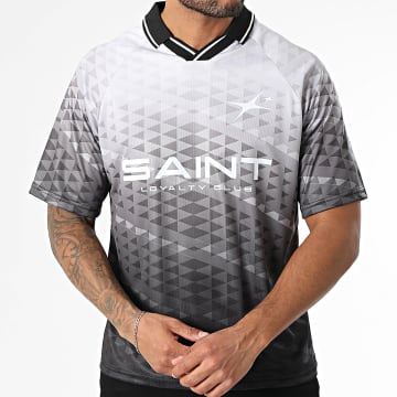 KZR - Polo Manches Courtes 183 Blanc Noir Dégradé