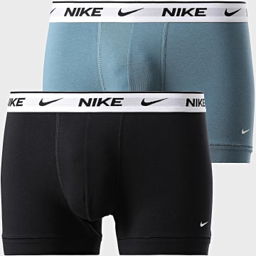 Nike - Lot De 2 Boxers KE1085 Noir Bleu Clair