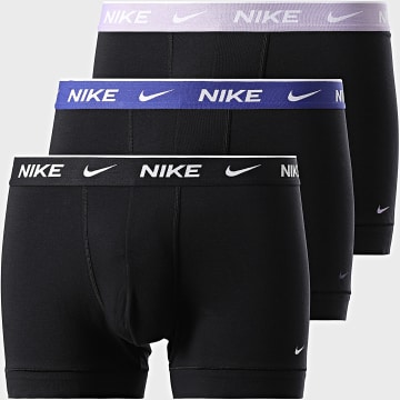 Nike - Lot De 3 Boxers KE1008 Noir Lilas Bleu Marine