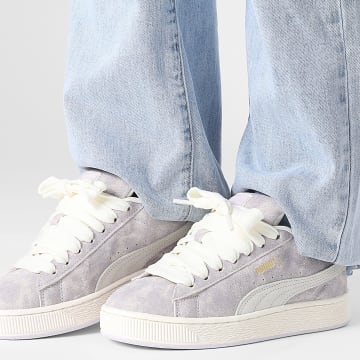 Puma - Baskets Femme Suede XL Washed Out 402374 Lilac Forest White PTeam Gold