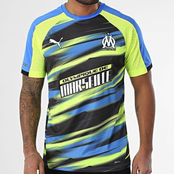 Puma - OM Faster Jersey 781430 Zwart Geel Fluo Royal Blauw Voetbalshirt