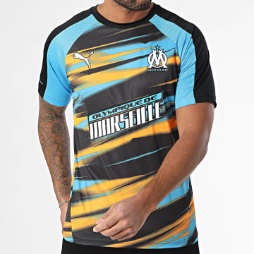 Puma - OM Sneller Voetbalshirt 781430 Zwart Lichtblauw Oranje