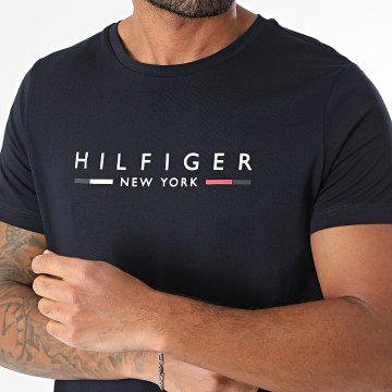 Tommy Hilfiger - Camiseta Slim Hilfiger NY 9372 Azul Marino