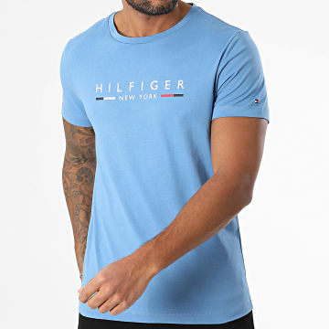 Tommy Hilfiger - Camiseta Slim Hilfiger NY 9372 Azul claro
