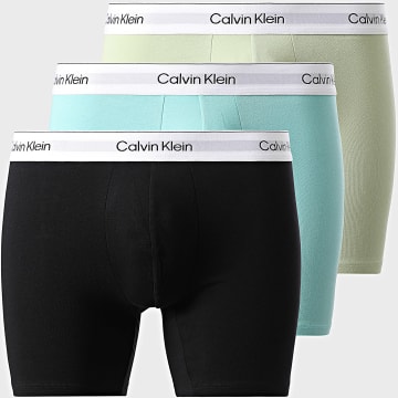 Calvin Klein - Lot De 3 Boxers Icon LV00NB4394 Noir Vert Clair Turquoise