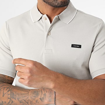 Calvin Klein - Polo Manches Courtes Slim Stretch Pique Tipping 2751 Gris
