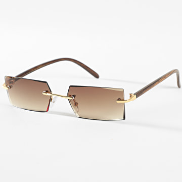 Frilivin - Lunettes De Soleil 643 Marron Doré Dégradé