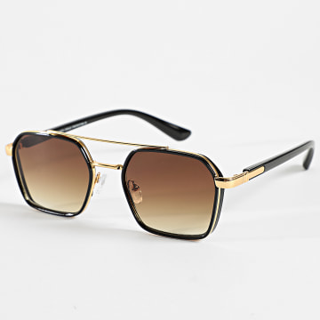 Frilivin - 639 Occhiali da sole marrone nero oro