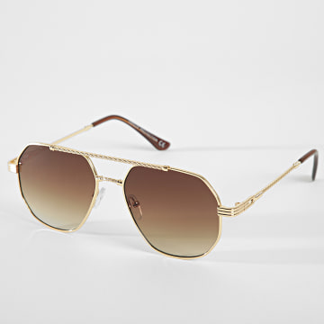 Frilivin - Lunettes De Soleil 319 Marron Doré Dégradé