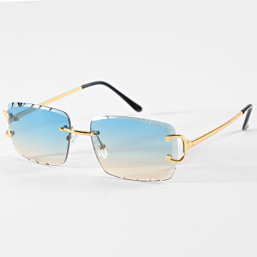 Frilivin - Lunettes De Soleil 035 Doré Bleu Rose Dégradé