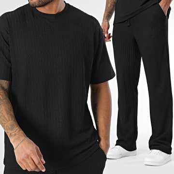 Ikao - Ensemble Tee Shirt Oversize Large Et Pantalon Loose Fit 104 Noir