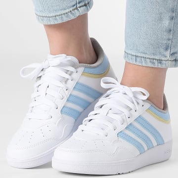 Adidas Sportswear - Baskets Femme Hoops 4.0 J JI0902 Footwear White Clear Sky Power Yellow