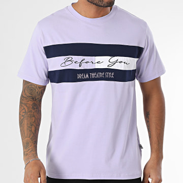 Armita - Tee Shirt 852 Violet Blanc Bleu Marine