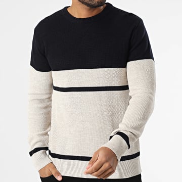Armita - Pull 185 Bleu Marine Beige