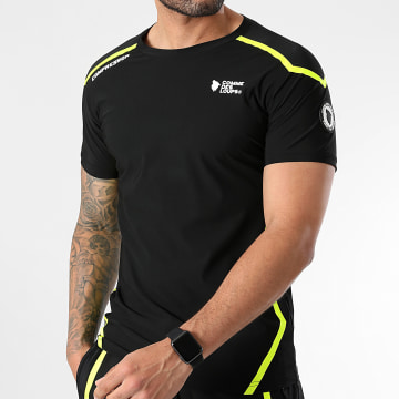 Comme Des Loups - Tee Shirt Compressor Noir Jaune Fluo