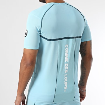 Comme Des Loups - Tee Shirt De Sport Baltirun Bleu Clair Bleu Marine